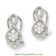 14K White Gold 1/2Ctw Diamond Earrings