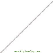 14K White Gold 1.5mm  Solid Polished Cable Chain