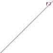 14K White Gold 1.5mm 9'' Solid Polished Cable Anklet