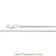 14K White Gold 16 Inch Popcorn Chain