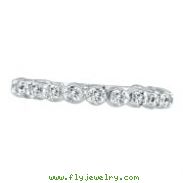 14K White Gold .20ct Diamond Eternity Stackable Guard Ring