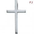 14K White Gold 21.75x12.5 Cross Pendant