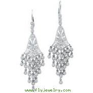14K White Gold 2.27ct Diamond Chandelier Earrings