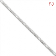 14k White Gold 2.4mm Flat Figaro Chain anklet