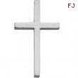 14K White Gold 25.75x15.75 Cross Pendant