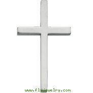 14K White Gold 25.75x15.75 Cross Pendant