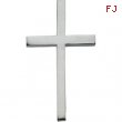 14K White Gold 29.5x18.25 Cross Pendant