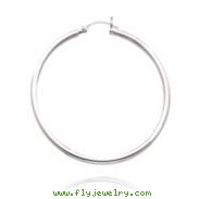 14K White Gold 2x44mm Classic Hoops