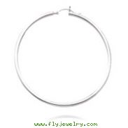14K White Gold 2x52mm Classic Hoops