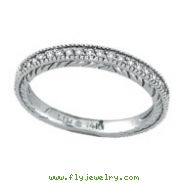 14K White Gold .31ct Diamond Wedding Band Ring