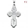 14K White Gold 32.00 X Die Struck Orthodox Cross