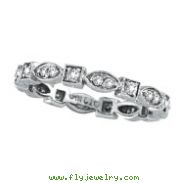 14K White Gold .36ct Diamond Stackable Eternity Band