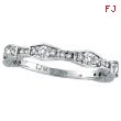 14K White Gold .38ct Diamond Guard Stackable Band Ring