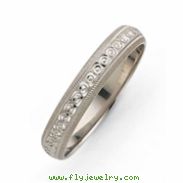 14K White Gold 3mm Design Etched Wedding Band ring