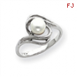 14k White Gold 5.5mm Pearl Ring