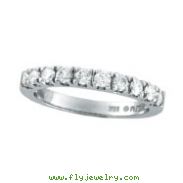 14K White Gold .57ct Diamond Wedding Band Ring