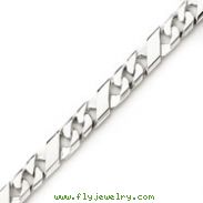 14K White Gold 6mm Fancy Curb "X"-Style Link Bracelet