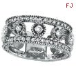 14K White Gold .91ct Diamond Oval Spotted Eternity Ring Band