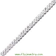 14K White Gold 9mm Curb Link Bracelet