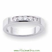 14k White Gold A Diamond channel band