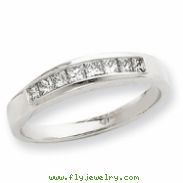 14k White Gold AA Diamond wedding band