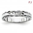 14k White Gold AA Quality Trio Ladies Wedding Band ring