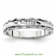 14k White Gold AA Quality Trio Ladies Wedding Band ring