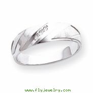 14k White Gold AA Quality Trio Mens Wedding Band ring