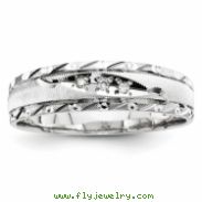 14k White Gold AA Quality Trio Mens Wedding Band ring