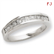 14k White Gold AAA Diamond Wedding Band ring