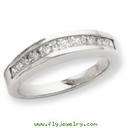 14k White Gold AAA Diamond Wedding Band ring