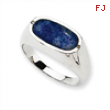 14K White Gold Blue Aventurine Diamond Ring