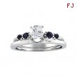 14K White Gold Bridal Enhancer Genuine Sapphire