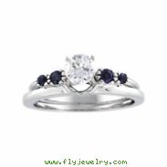 14K White Gold Bridal Enhancer Genuine Sapphire