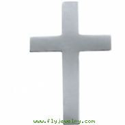 14K White Gold Cross Lapel Pin