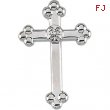 14K White Gold Cross Lapel Pin With Diamond