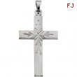 14K White Gold Cross Pendant