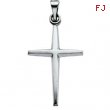 14K White Gold Cross Pendant