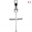 14K White Gold Cross Pendant