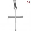 14K White Gold Cross Pendant