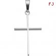 14K White Gold Cross Pendant