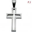 14K White Gold Cross Pendant