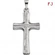 14K White Gold Cross Pendant