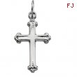 14K White Gold Cross Pendant