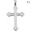 14K White Gold Cross Pendant