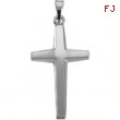 14K White Gold Cross Pendant