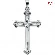 14K White Gold Cross Pendant