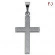 14K White Gold Cross Pendant