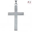 14K White Gold Cross Pendant