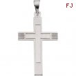 14K White Gold Cross Pendant